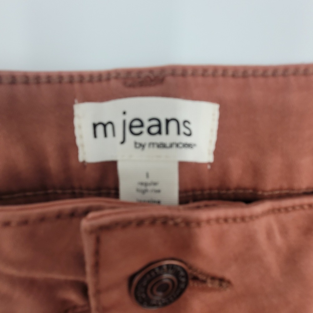 Maurices m jeans High Rise Ultimate Stretch Jeggings Clay Rust Large Regular - Picture 4 of 8